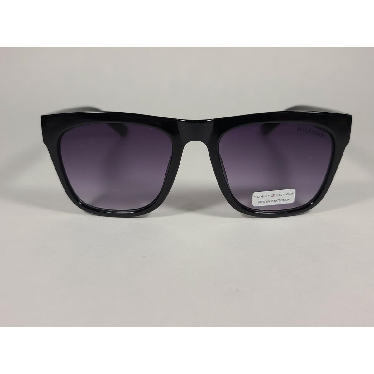 Tommy Hilfiger Kim WP OL450 Sunglasses Shiny Black Frame Smoke Gradient Lens