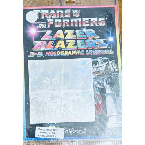 1984 Hasbro Transformers Megatron Colorform Sticker Set OF 4