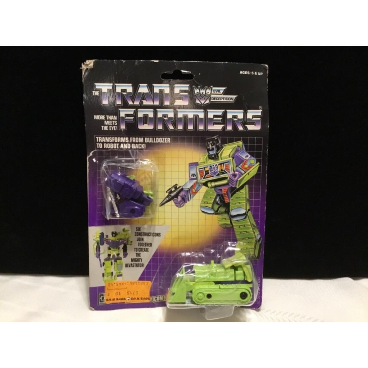 1984 Hasbro Transformers Construction Bonecrusher in Package S59