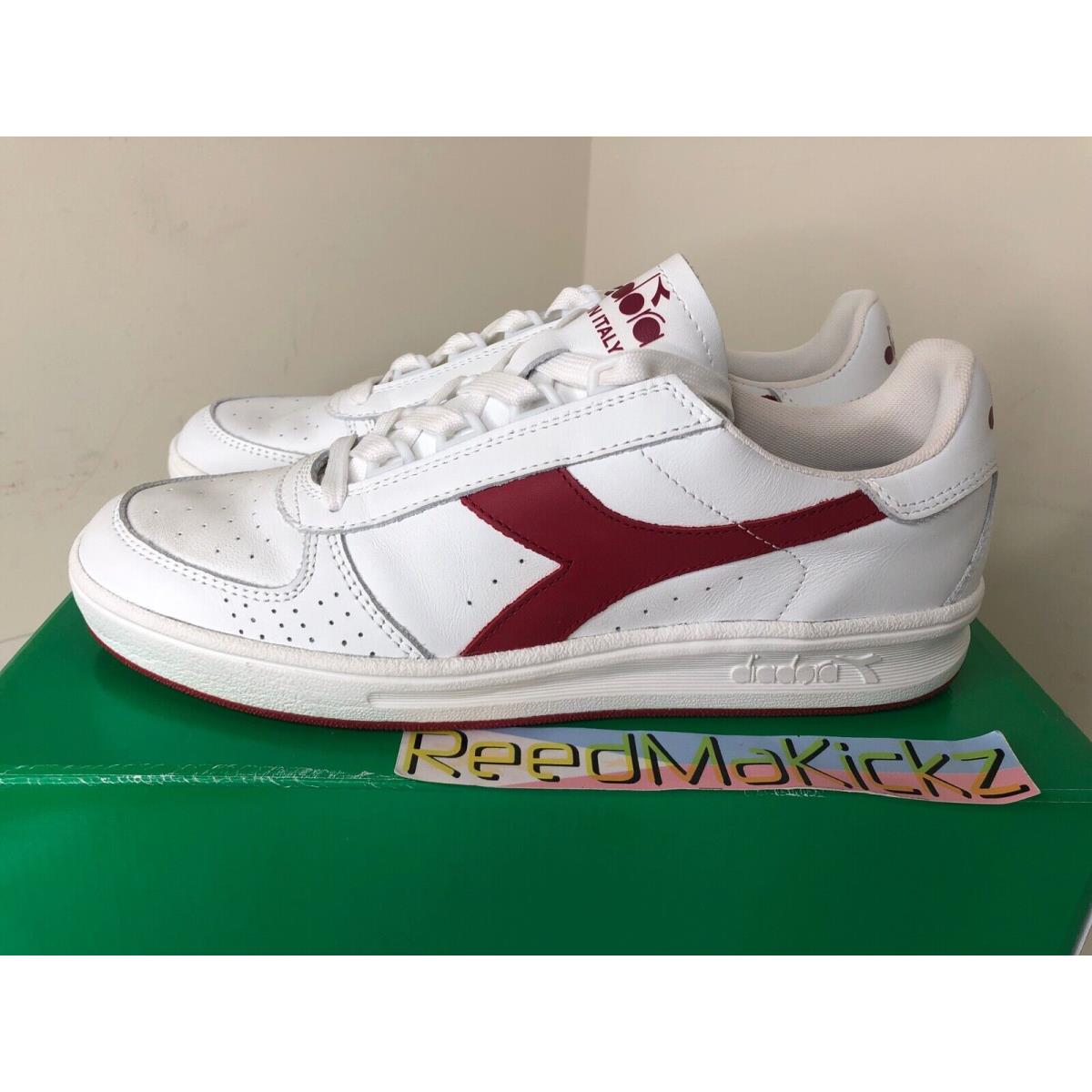 Diadora B.elite H Sport Heritage Red White Mens C5147 Made In Italy