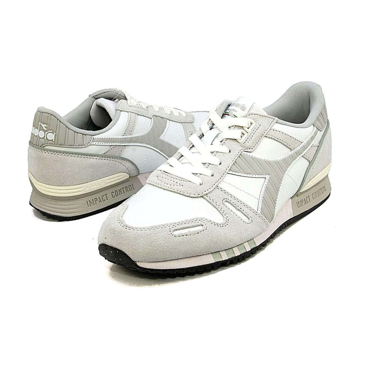 Men Diadora Titan White Leather Sneakers Casual Trainers 501 160354