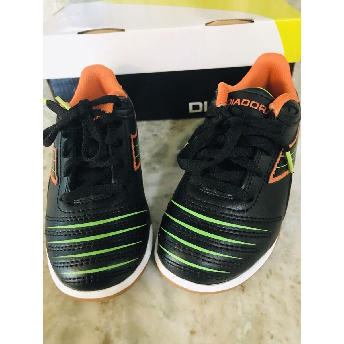 Diadora Cleats Size 13 Black with Orange and Green Trim