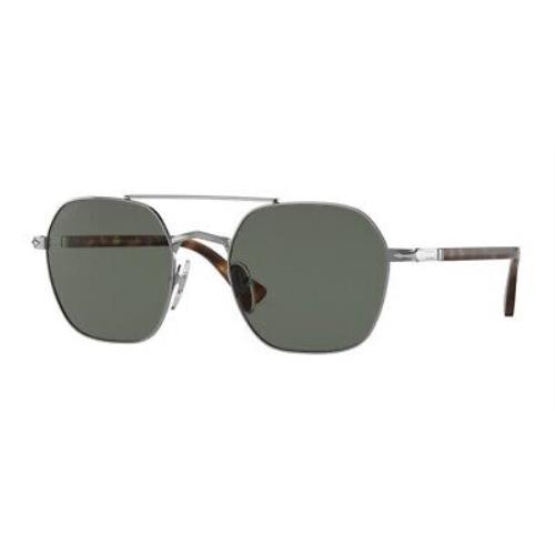 Persol PO2483S 513/58 Square Gunmetal Green Polarized 52 mm Men`s Sunglasses