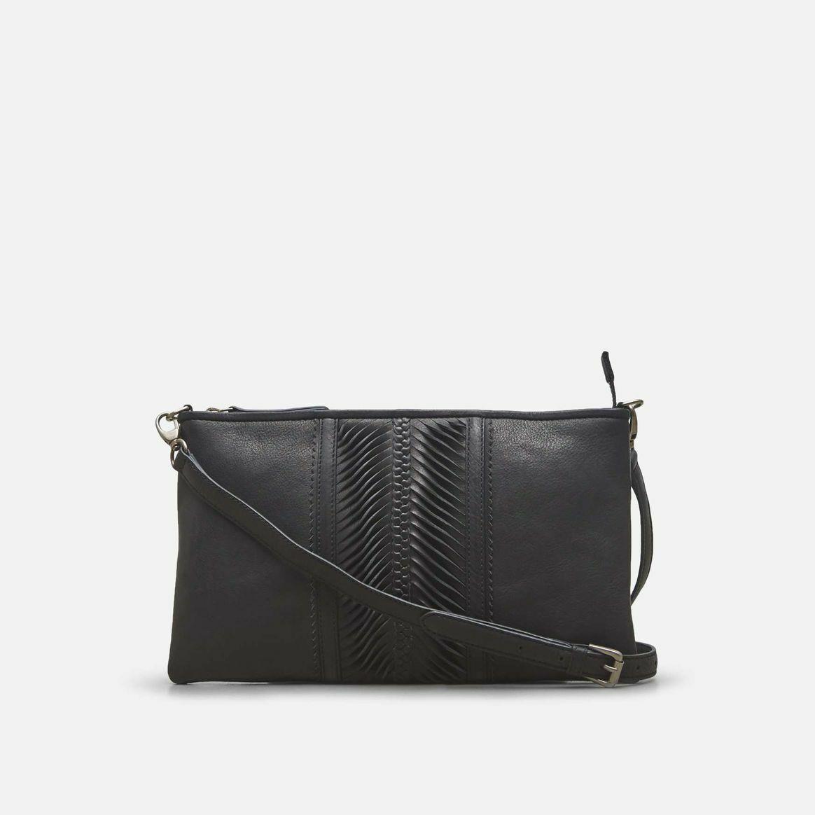 Kenneth Cole York Weave ME 2 Crossbody Clutch Black