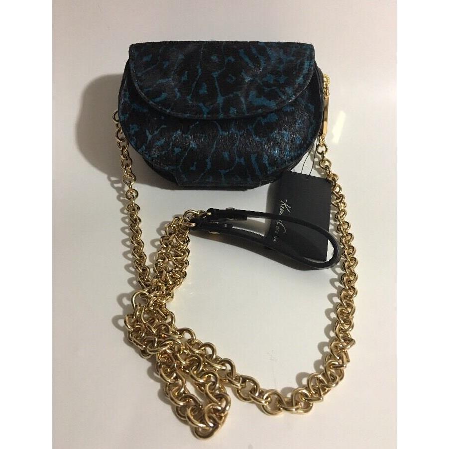 Kenneth Cole Mini Haircalf/leather Turquoise Cheetah Print