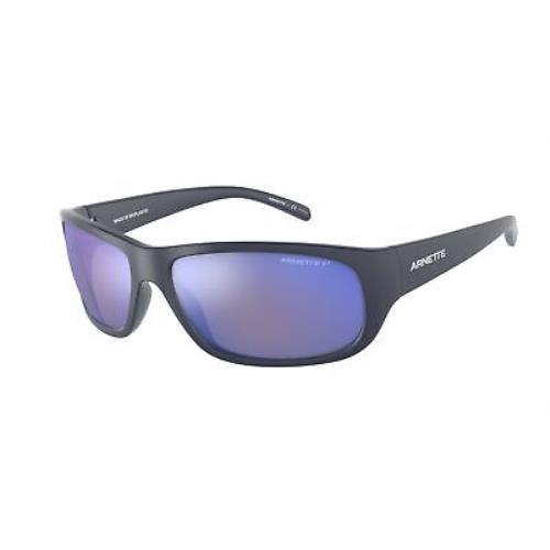 Arnette AN4290 275922 Matte Blue Dk Grey Mirror Polarized 63 mm Men`s Sunglasses