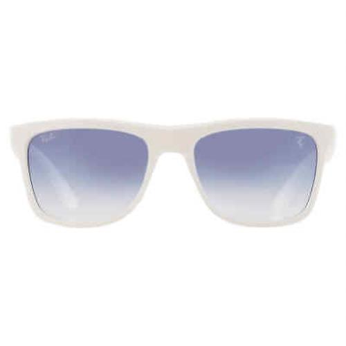 Ray Ban Scuderia Ferrari Light Blue Gradient Square Unisex Sunglasses RB4413M - Frame: White, Lens: