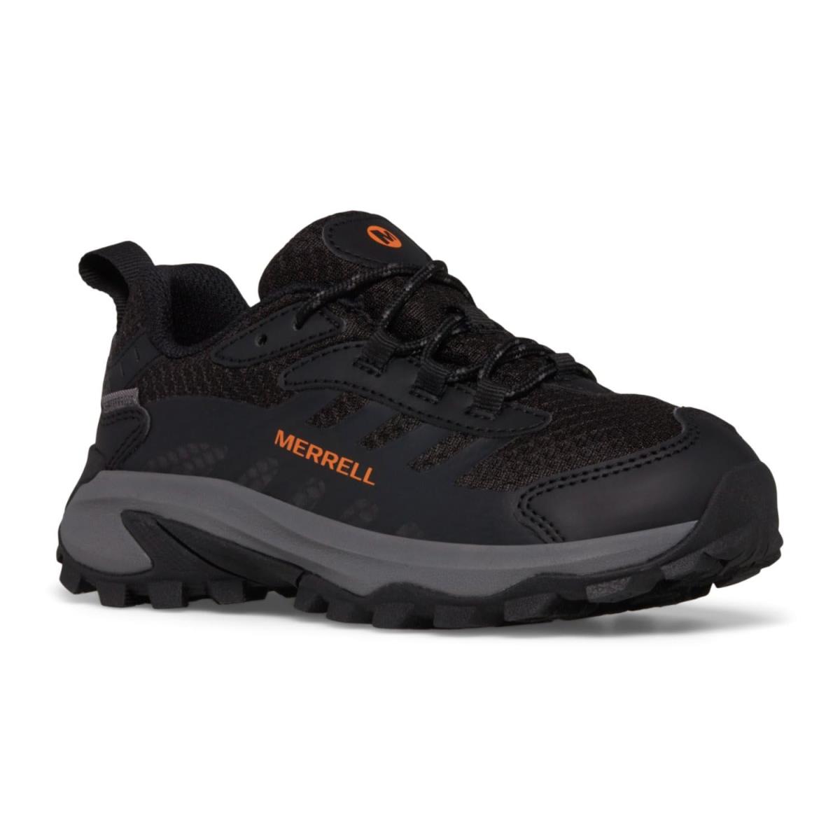 Children Unisex Merrell Kids Moab Speed 2 Low Waterproof Little Kid/big Kid - Black