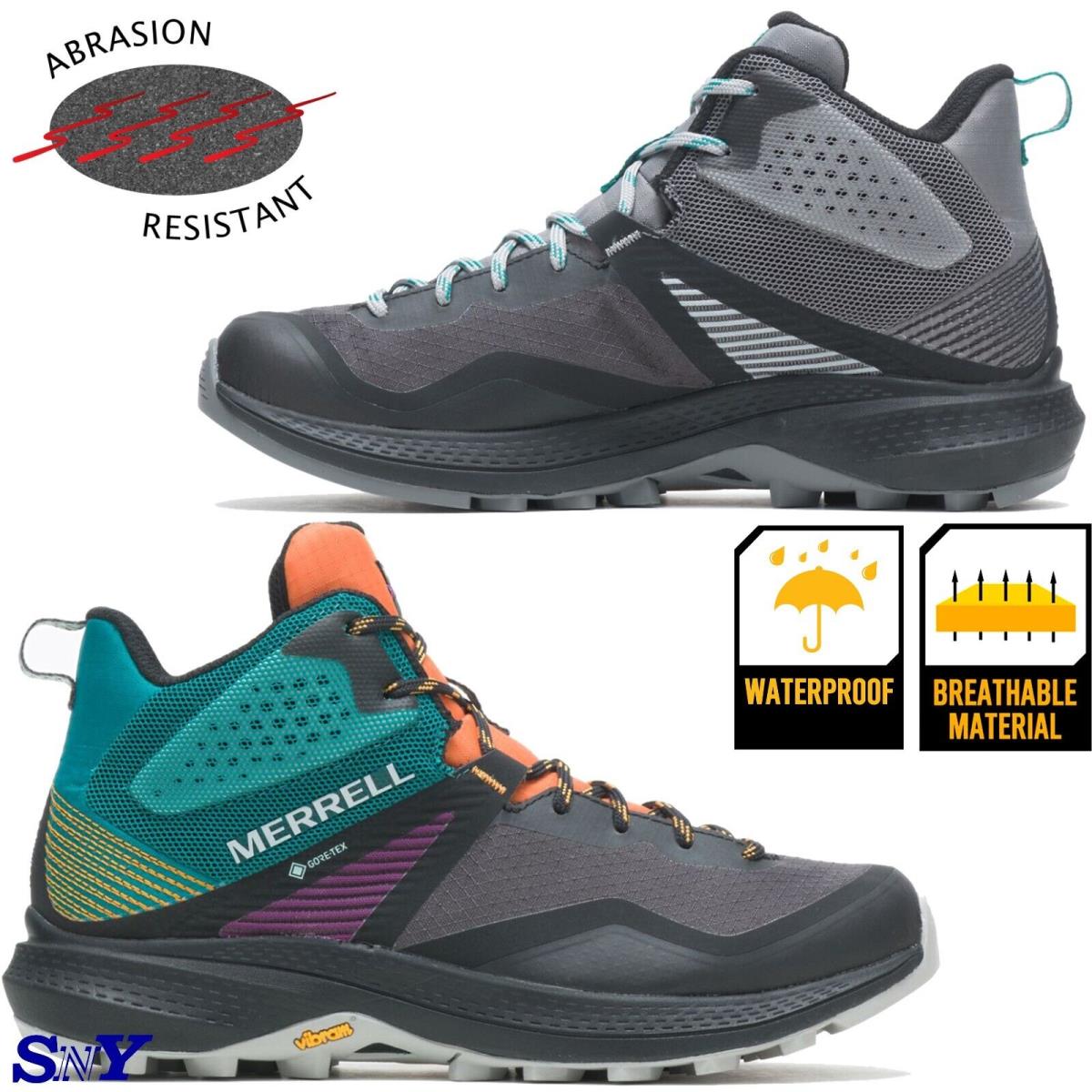 Merrell Women`s Waterproof Gore-tex Breathable Mesh Hiker Boots Removable Insole