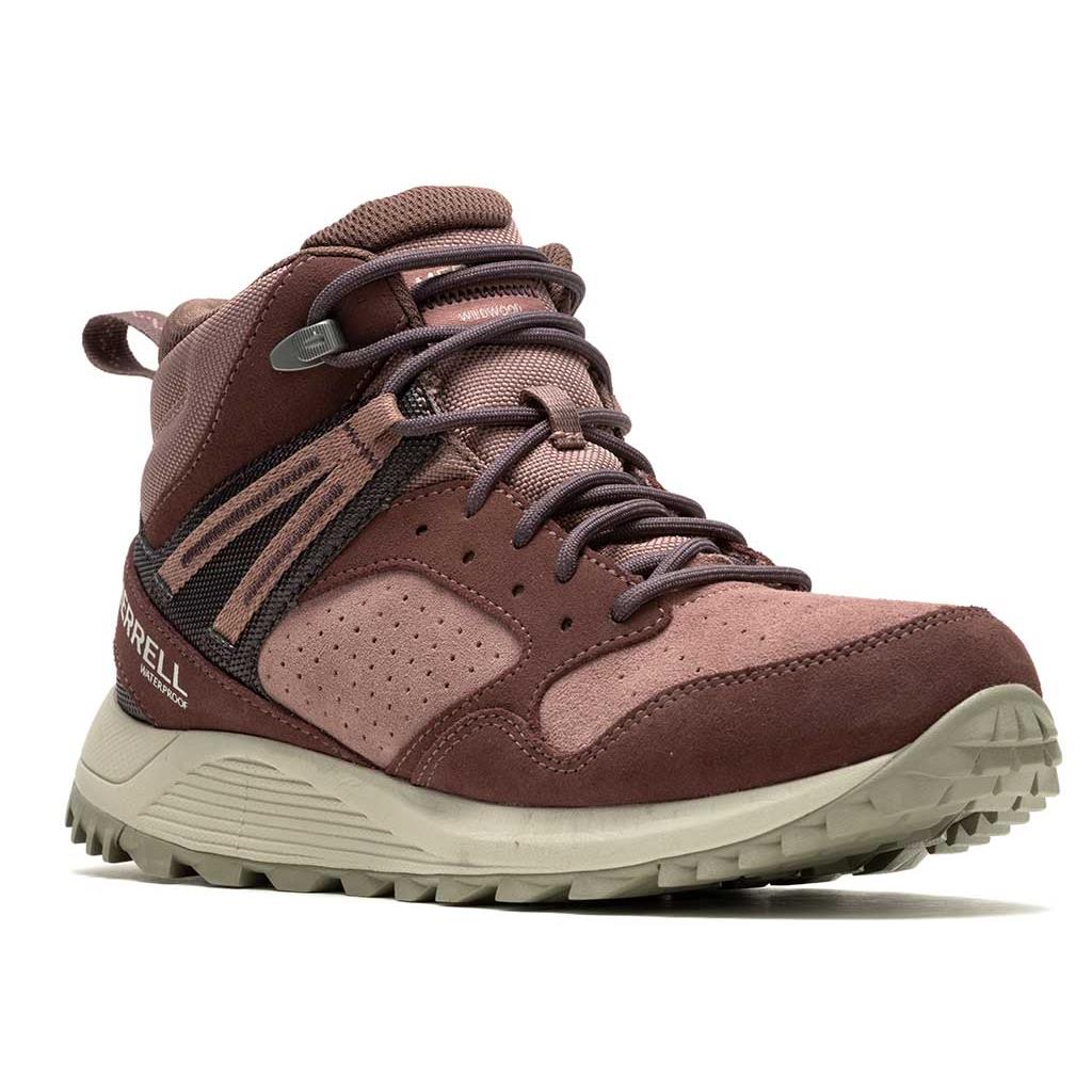 Merrell Women`s Wildwood Mid Leather WP Marron Burlwood