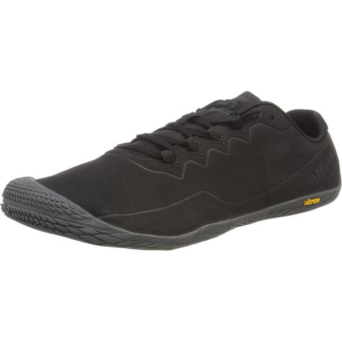 Merrell Mens Vapor Glove 3 Luna Leather Sneaker - Black - Black