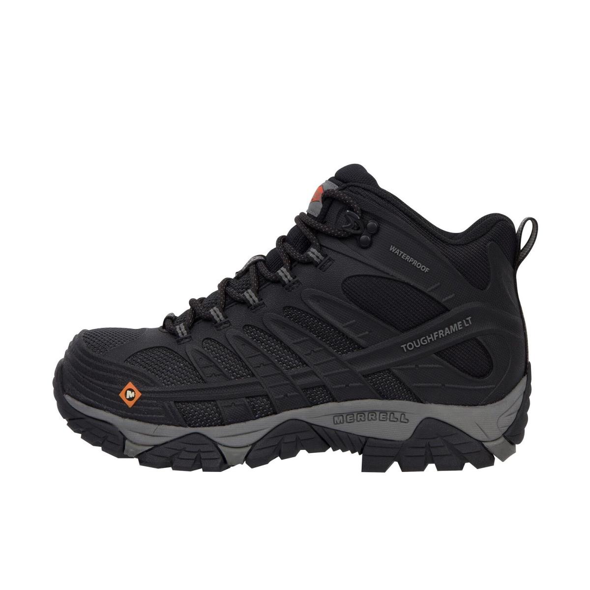 Merrell Work Moab Velocity Mid Carbon Fiber Toe Black Black