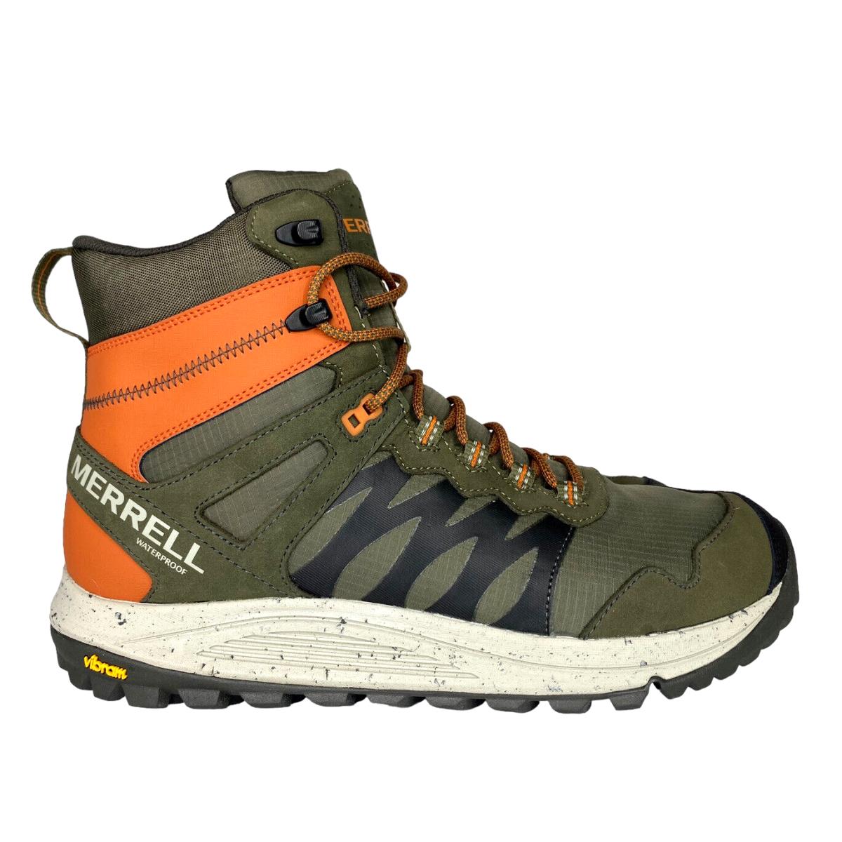 Merrell Men`s Nova Sneaker Boot Waterproof Olive J066959 W/box Mens 11.5