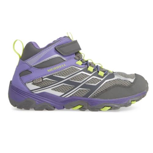 Merrell Girls Size 5 Purple Moab Fst Mid Top Waterproof Sneaker Boots N1375