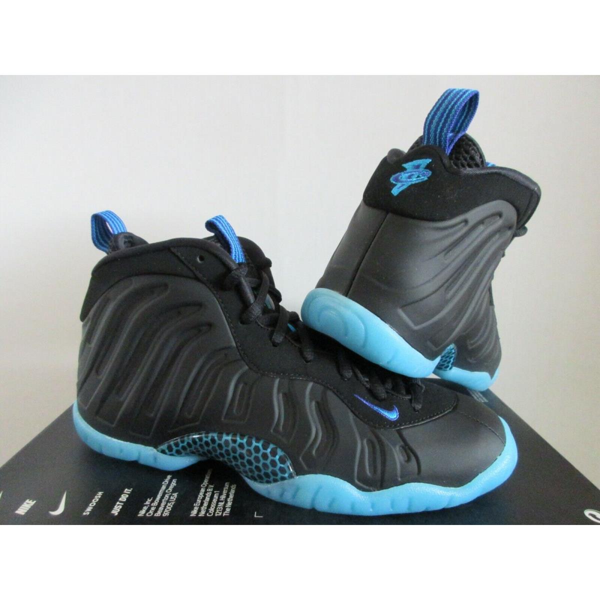 Nike Little Posite One QS GS Hornets Black SZ 5Y WOMENS SZ 6.5 CJ0839 001