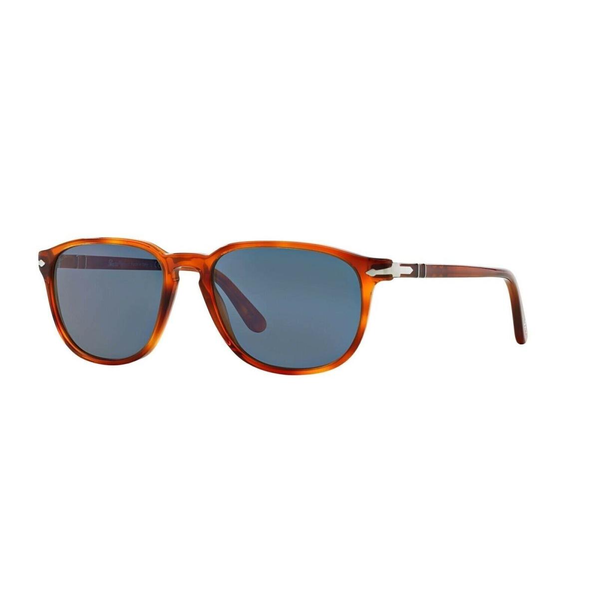 Persol PO3019S Square Sunglasses Terra Di Siena/crystal Blue 52 mm