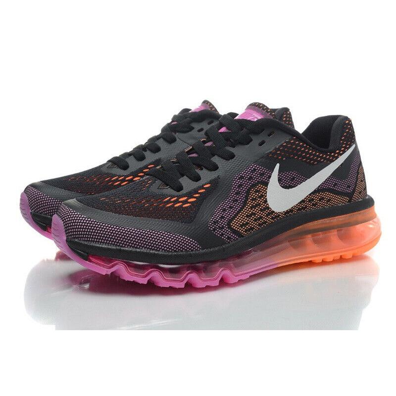 Nike Air Max 2014 Black Red Violet Atomic Orange Size 9 Womens 621078 015 - Multicolor