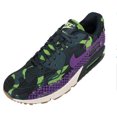 Nike Women`s Air Max 90 Jcrd Prm Teal/vivid Purple/teal Size 6 US - Purple