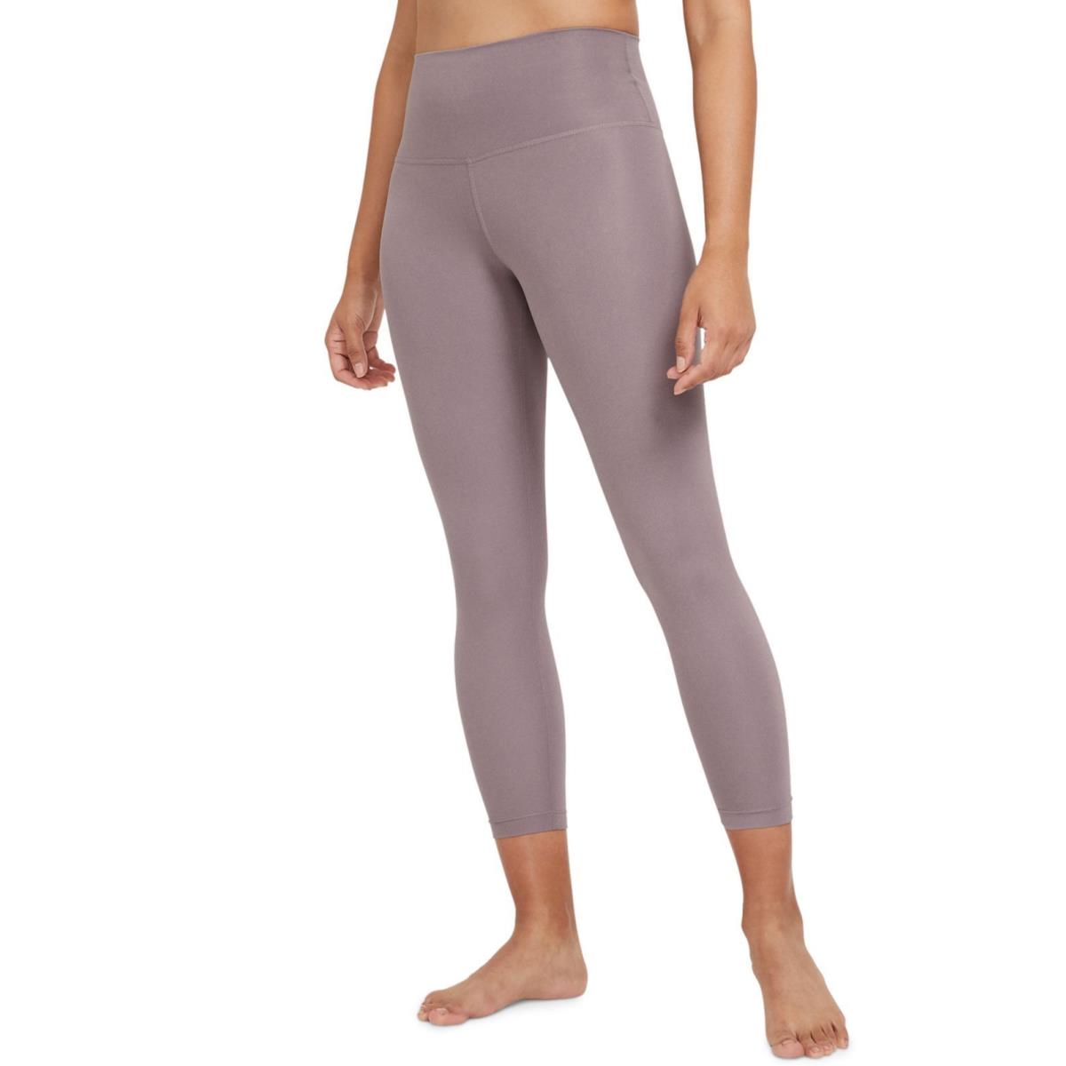 Nike Womens Yoga 7/8 Length Leggings Size Small Color Purple/smokehtrviolet Dust
