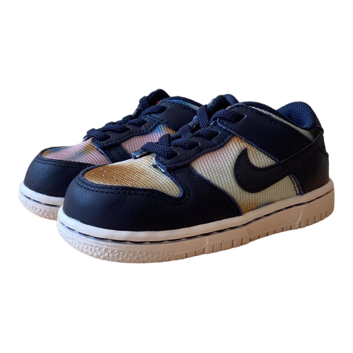 Nike Dunk Low SE Graffiti Obsidian TD DM1048-400 Toddler Size 8c - Multicolor