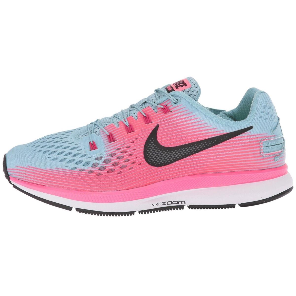 Nike Air Zoom Pegasus 34 Flyease WD Womens Size 5 - 904677-406 Mica Blue Pink - Blue, way: MICA BLUE/BLACK-RACER PINK-SPORT FUCHSIA