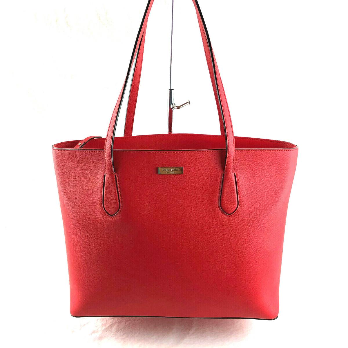 Kate Spade Crossgrain Leather Tote Bright Orange WKRU5188 Retail