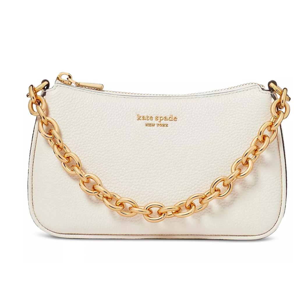 Kate Spade Jolie Pebbled Leather Convertible Crossbody Parchment