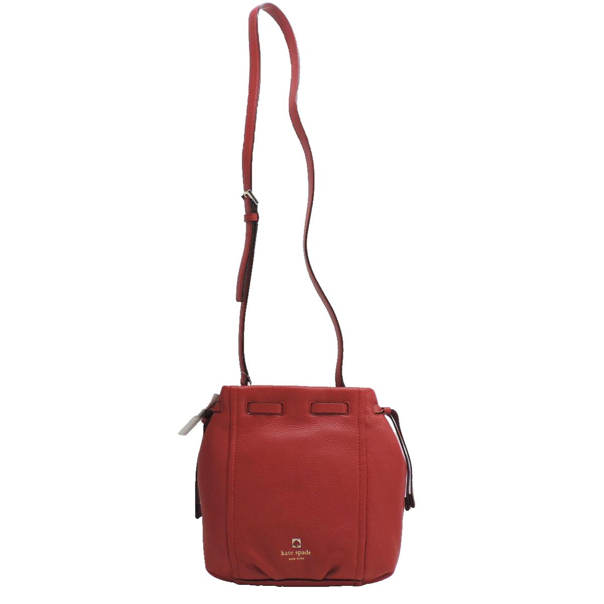 Kate Spade New York Grant Park Leather Katie Shoulder Crossbody Handbag Red New