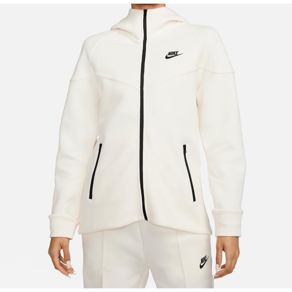 Nike Sportswear Tech Fleece Windrunner Women`s S Full-zip Hoodie Pale Ivory