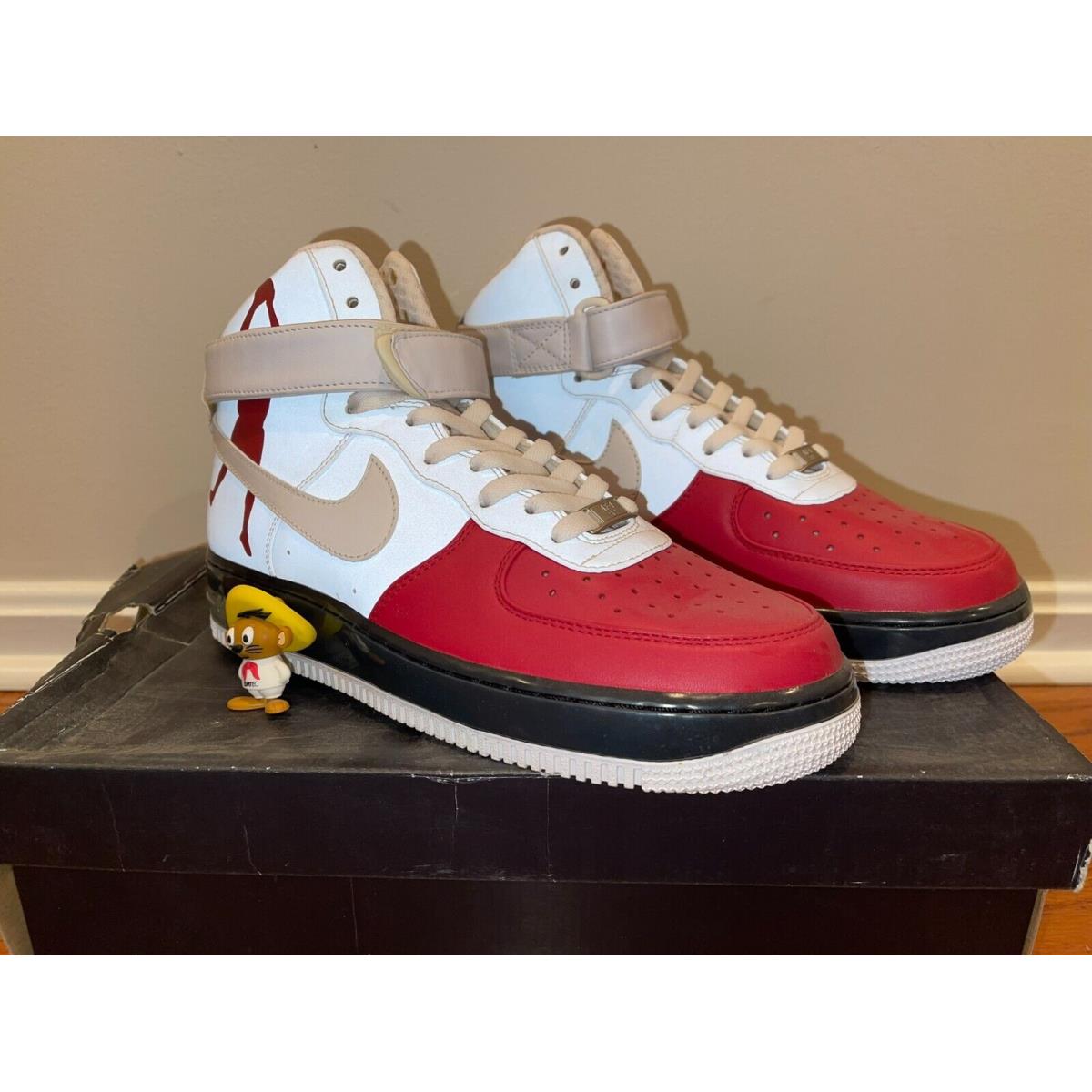 DS 2008 Nike Air Force 1 High Hi Supreme 1World Sheed Rasheed Wallace Red Sz 9