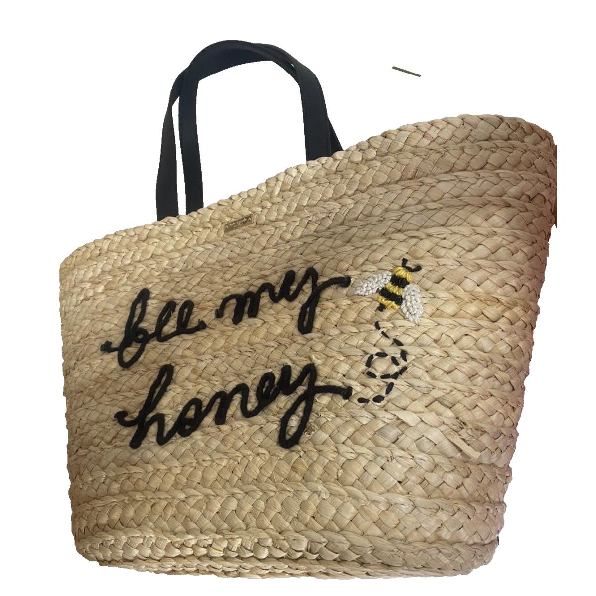 Kate Spade Straw Bee Tote Bag Purse Bee my Honey Summer Spring Beach Boho