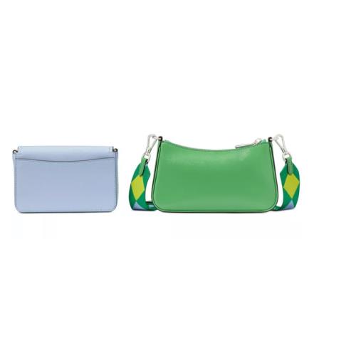 Kate Spade Double Up Colorblocked Saffiano Leather Crossbody North Star Multi
