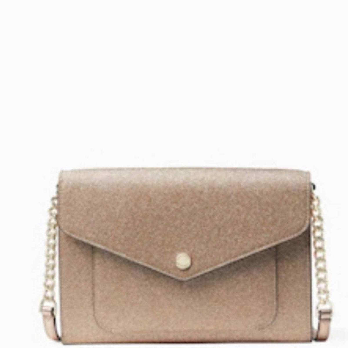 Kate Spade Tinsel Flap Crossbody IN Rose Gold