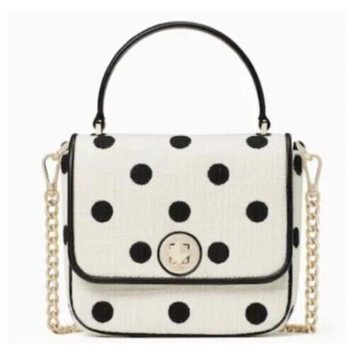 Kate Spade Natalia Square Embroidered Polka Dot Crossbody Handbag