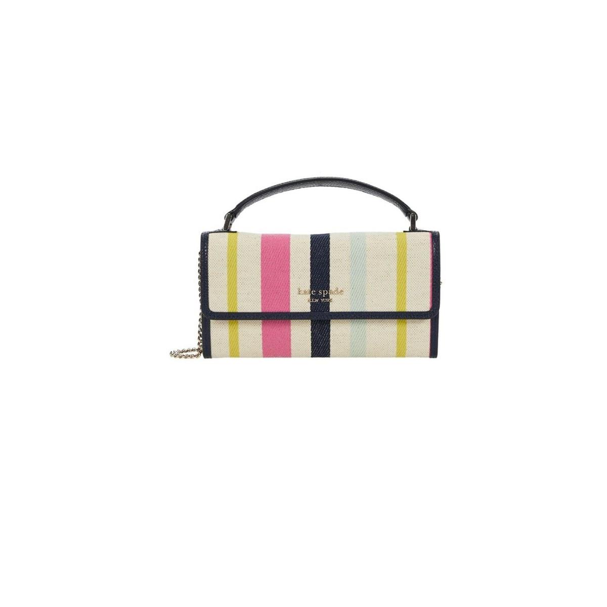 Kate Spade New York Roulette Canvas Stripe Top-handle Crossbody Multi One Size - Exterior: