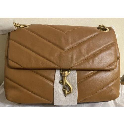 Kate Spade Rebecca Minkoff Edie Maxi Leather Shoulder Bag Color Caramello