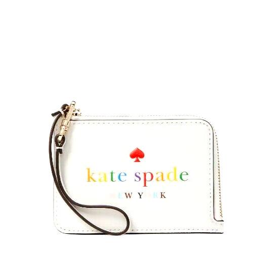 New Kate Spade All Love Small Card Holder Wristlet Rainbow Letters