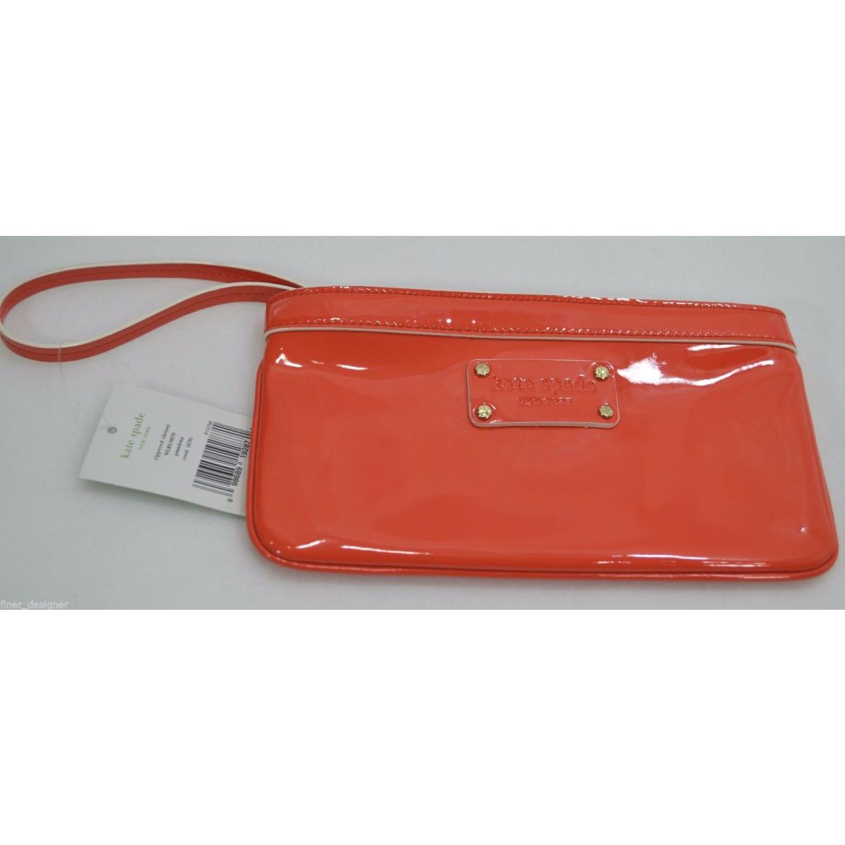 Kate Spade York Pasadena Zip up Chrissy Mini Purse Coral Wristlet Wallet