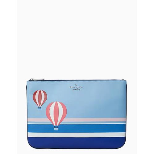 Kate Spade Up up and Away Hot Air Balloon Large Zip Pouch