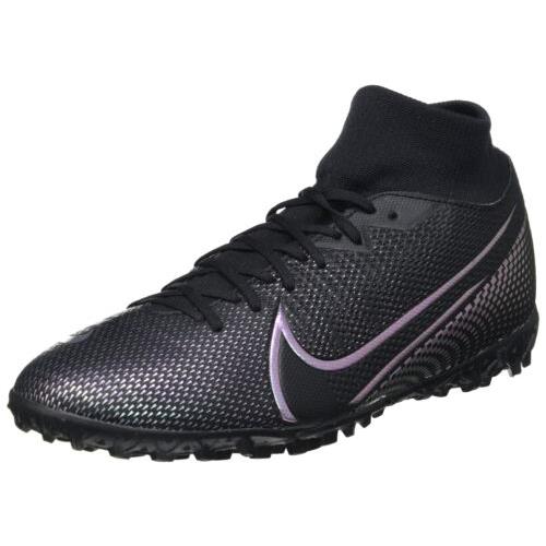 Nike Men`s Superfly 7 Academy TF Football Boots Black/black 11.5 Women / 10