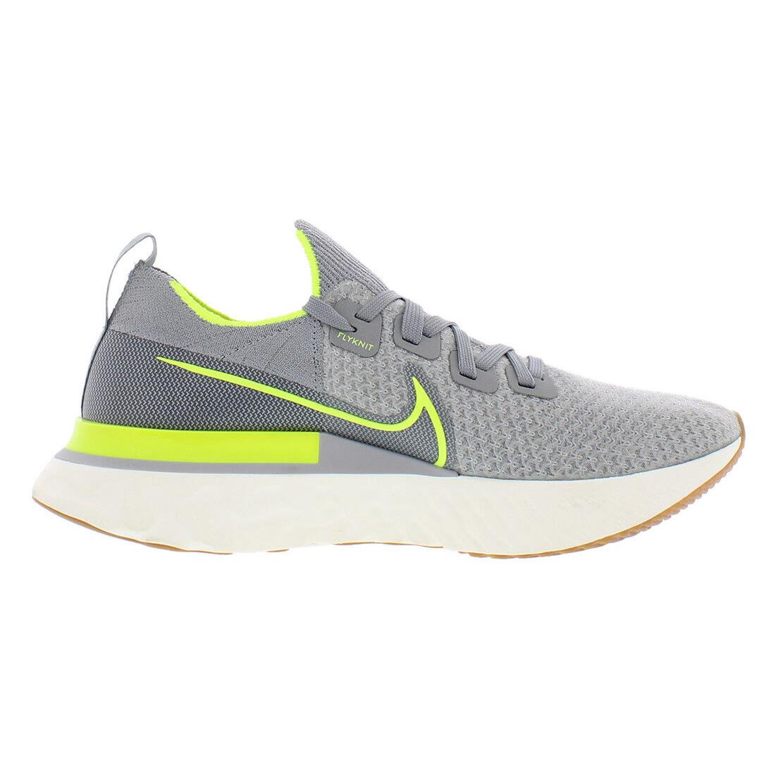 Nike React Infinity Run Fk Mens Shoes Size 8 Color: Particle Grey/volt/wolf - Gray, Full: Particle Grey/Volt/Wolf Grey