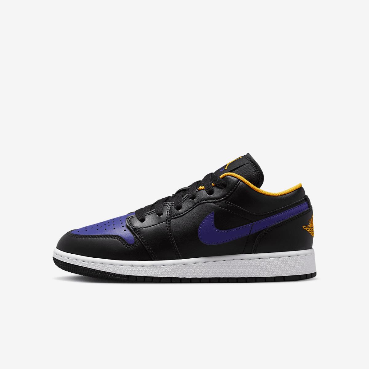 Nike Air Jordan 1 Low GS Size 5Y Lakers Kobe Black Dark Concord 553560 075