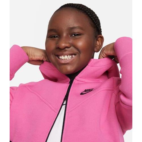 Nike Pink Tech Full Zip Hoodie FD2980-605 Kids Xl+