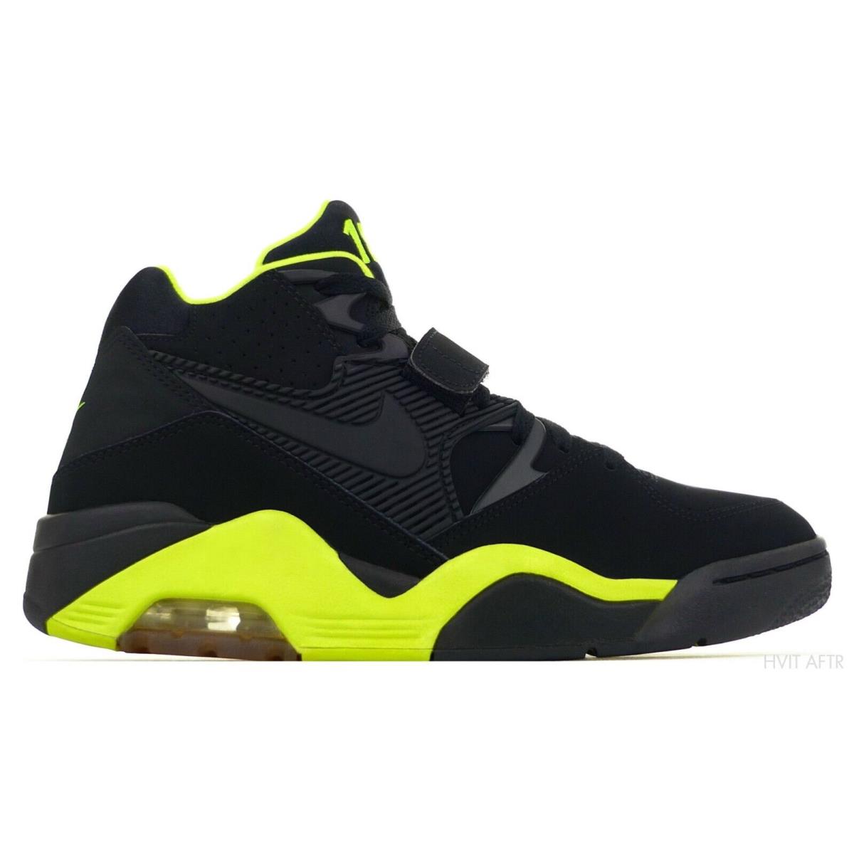 Nike Air Force 180 Black Volt Neon Green Size 7.5 310095 012 Charles Barkley CB SporTipTop