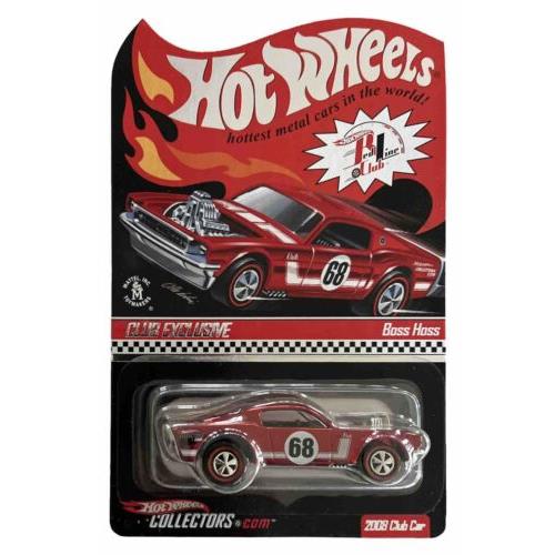 Hot Wheels Rlc 2008 Club Exclusive Red Boss Hoss with Pin Die Cast Misp B240