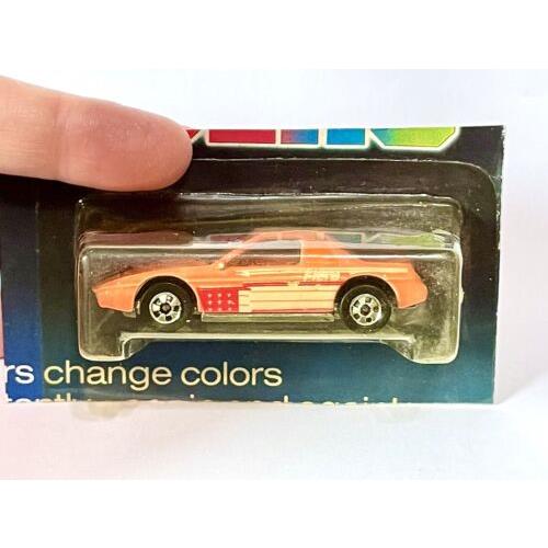 Vintage 1987 Hot Wheels Color Racers Mint On Cut Card Fiero