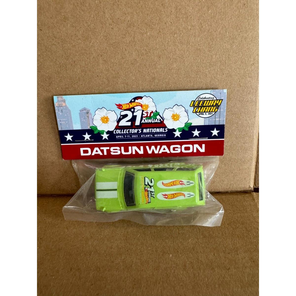 Hot Wheels 21st Annual Collectors Nationals Datsun Wagon Leeway Chang Green A1