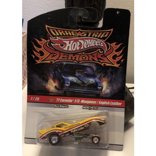 Hot Wheels Drag Strip Demons 77 Corvette F/c Mongoose English Leather Nos