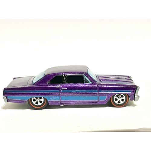 Hot Wheels Custom Made Redline 1966 Chevy Nova Metallic Purple