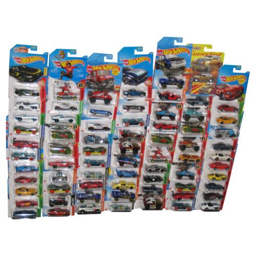 Matchbox and Hot Wheels Mattel Mixed Die Cast Toy Cars - Lot of 71 Cars
